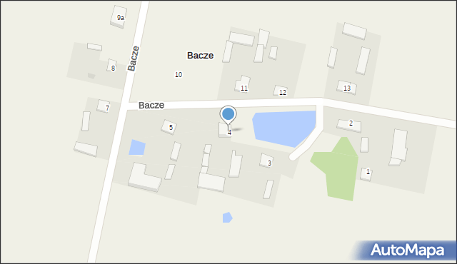 Bacze, Bacze, 4, mapa Bacze