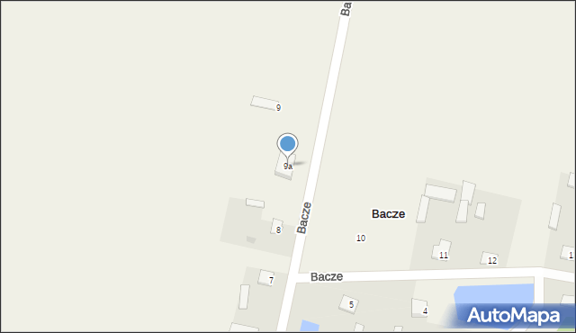 Bacze, Bacze, 9a, mapa Bacze