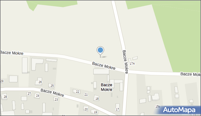 Bacze Mokre, Bacze Mokre, 18a, mapa Bacze Mokre