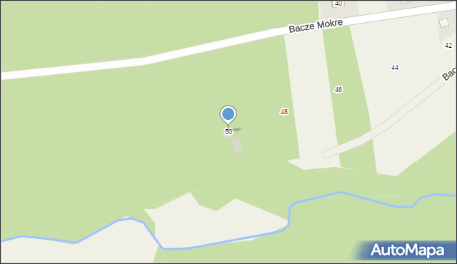 Bacze Mokre, Bacze Mokre, 50, mapa Bacze Mokre
