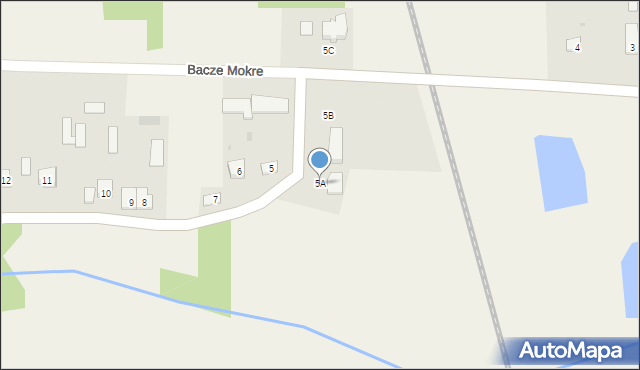 Bacze Mokre, Bacze Mokre, 5A, mapa Bacze Mokre
