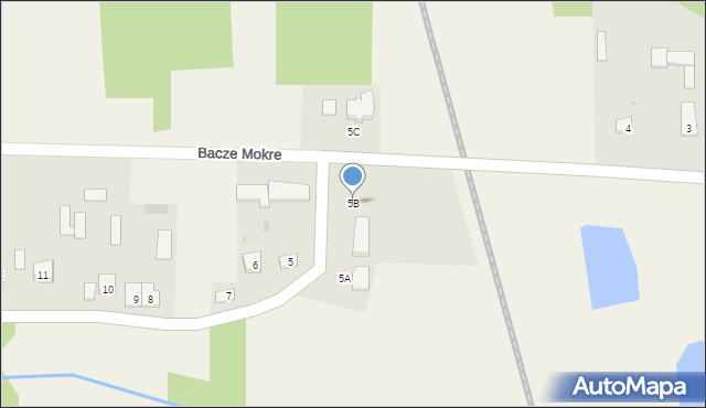 Bacze Mokre, Bacze Mokre, 5B, mapa Bacze Mokre