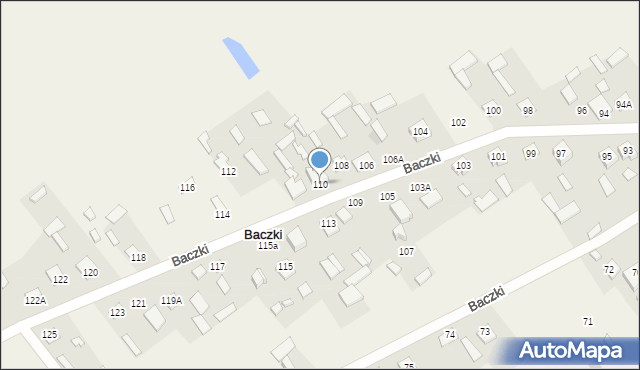 Baczki, Baczki, 110, mapa Baczki