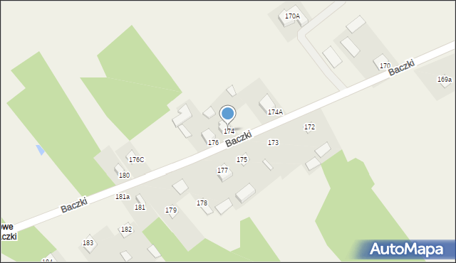 Baczki, Baczki, 174, mapa Baczki
