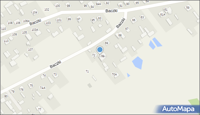 Baczki, Baczki, 70b, mapa Baczki