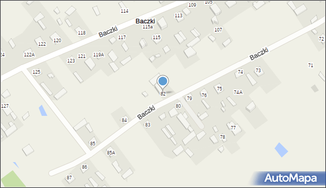 Baczki, Baczki, 82, mapa Baczki