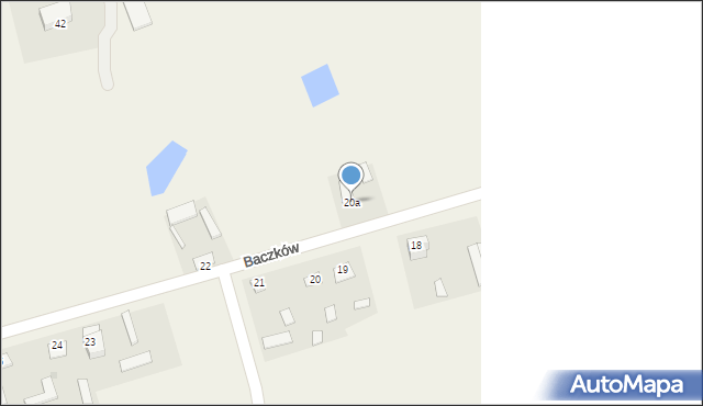 Baczków, Baczków, 20a, mapa Baczków
