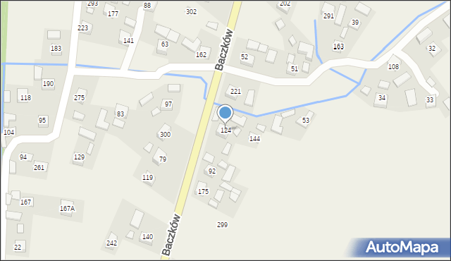Baczków, Baczków, 124, mapa Baczków