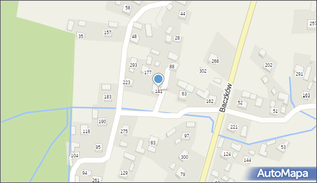 Baczków, Baczków, 141, mapa Baczków