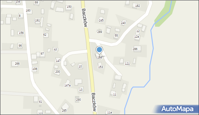Baczków, Baczków, 194, mapa Baczków