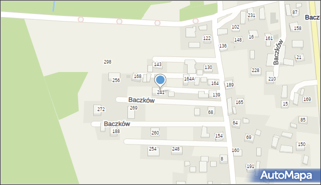 Baczków, Baczków, 241, mapa Baczków