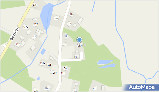 Baczków, Baczków, 263, mapa Baczków