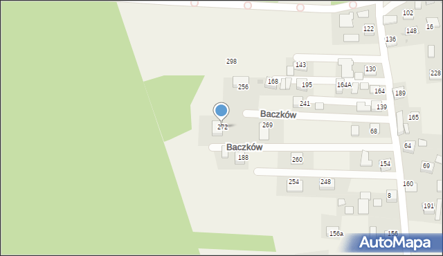 Baczków, Baczków, 272, mapa Baczków