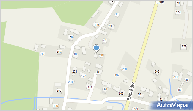 Baczków, Baczków, 28a, mapa Baczków