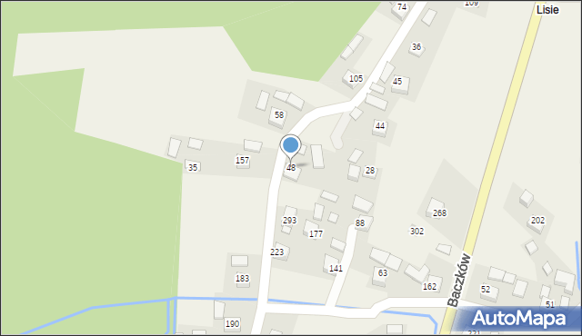 Baczków, Baczków, 48, mapa Baczków