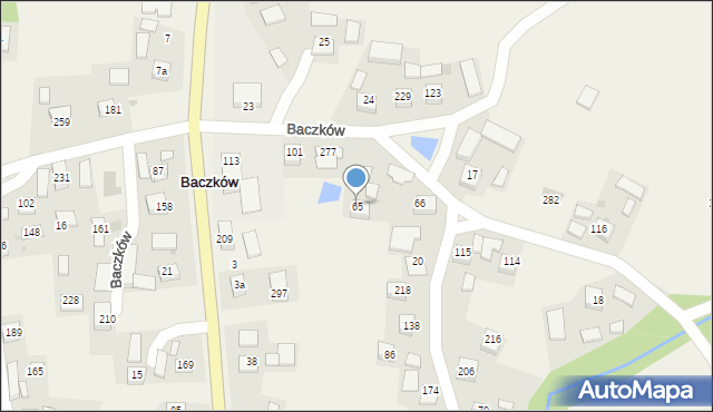 Baczków, Baczków, 65, mapa Baczków