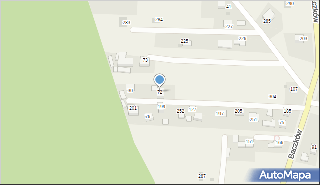Baczków, Baczków, 72, mapa Baczków