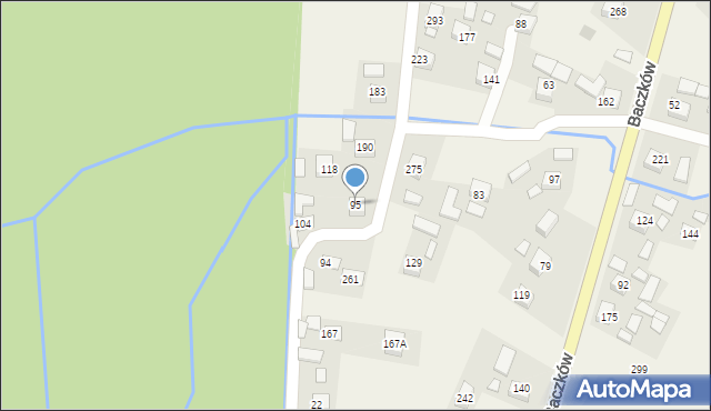 Baczków, Baczków, 95, mapa Baczków