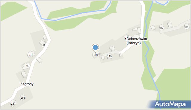 Baczyn, Baczyn, 101, mapa Baczyn