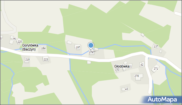 Baczyn, Baczyn, 174, mapa Baczyn