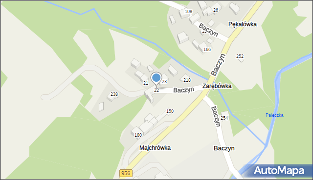 Baczyn, Baczyn, 22, mapa Baczyn