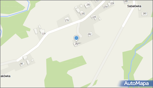 Baczyn, Baczyn, 242, mapa Baczyn