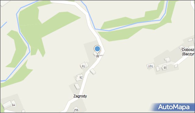 Baczyn, Baczyn, 98, mapa Baczyn