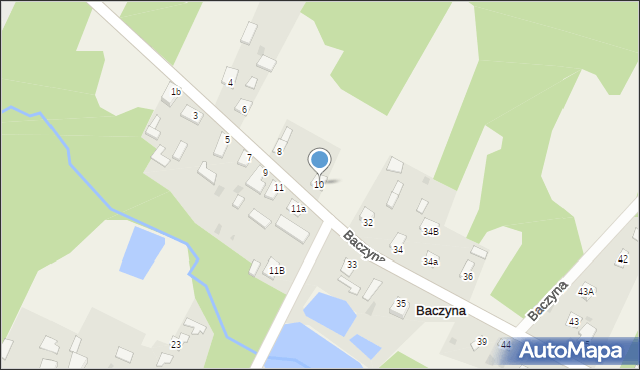 Baczyna, Baczyna, 10, mapa Baczyna
