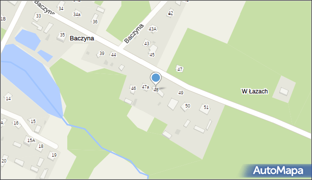Baczyna, Baczyna, 48, mapa Baczyna