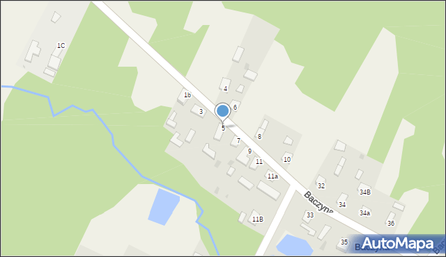 Baczyna, Baczyna, 5, mapa Baczyna