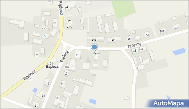 Bądecz, Bądecz, 12, mapa Bądecz
