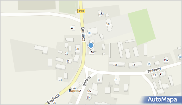 Bądecz, Bądecz, 17A, mapa Bądecz