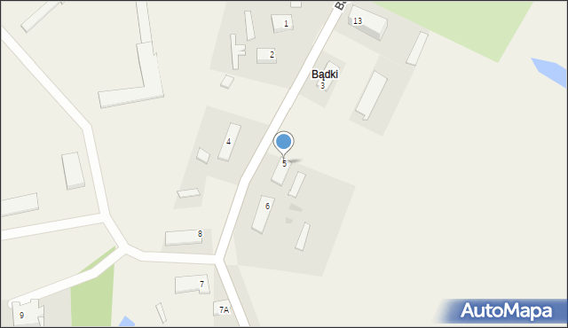 Bądki, Bądki, 5, mapa Bądki