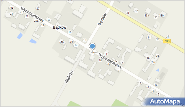 Bądków, Bądków, 12, mapa Bądków