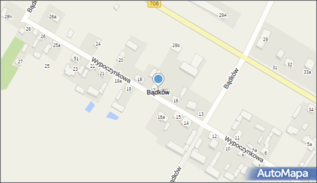 Bądków, Bądków, 17a, mapa Bądków