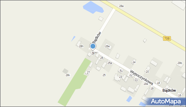 Bądków, Bądków, 28, mapa Bądków