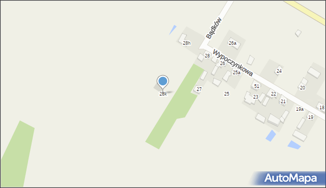 Bądków, Bądków, 28k, mapa Bądków