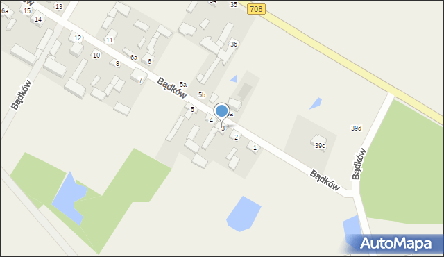 Bądków, Bądków, 3, mapa Bądków