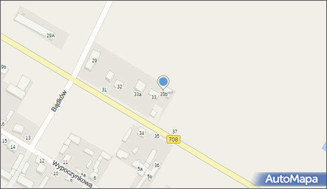 Bądków, Bądków, 33b, mapa Bądków