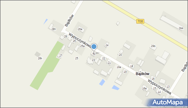 Bądków, Bądków, 51, mapa Bądków