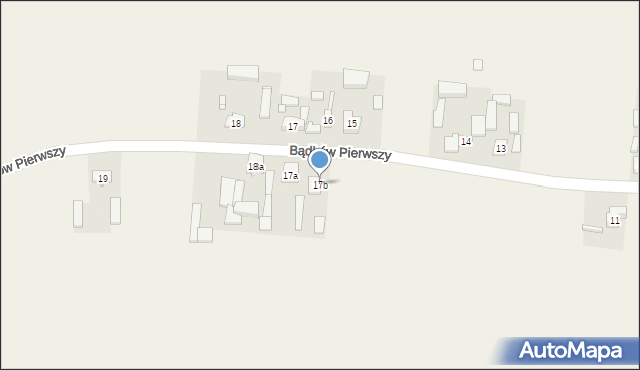 Bądków Pierwszy, Bądków Pierwszy, 17b, mapa Bądków Pierwszy