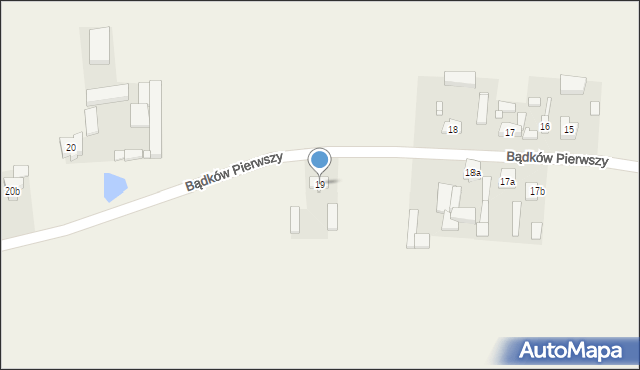 Bądków Pierwszy, Bądków Pierwszy, 19, mapa Bądków Pierwszy
