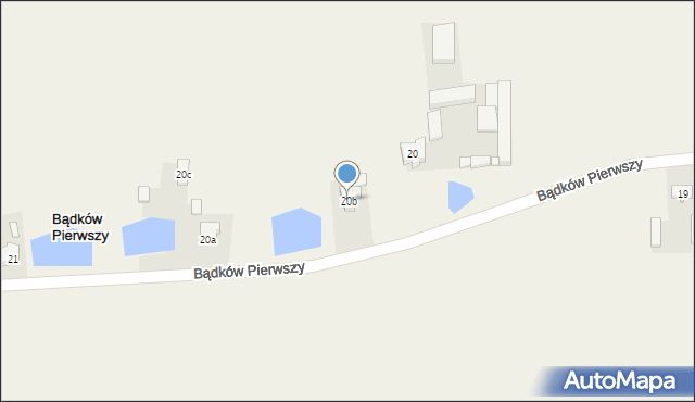 Bądków Pierwszy, Bądków Pierwszy, 20b, mapa Bądków Pierwszy