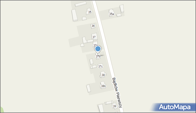 Bądków Pierwszy, Bądków Pierwszy, 37b, mapa Bądków Pierwszy