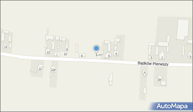 Bądków Pierwszy, Bądków Pierwszy, 7, mapa Bądków Pierwszy
