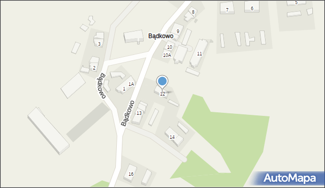 Bądkowo, Bądkowo, 12, mapa Bądkowo