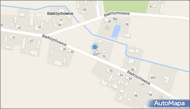 Badrzychowice, Badrzychowice, 62a, mapa Badrzychowice