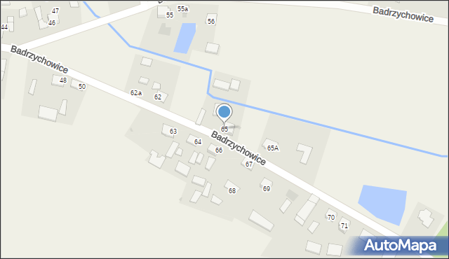 Badrzychowice, Badrzychowice, 65, mapa Badrzychowice