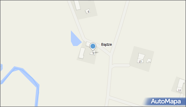 Bądze, Bądze, 3, mapa Bądze