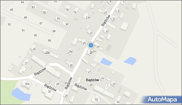 Bądzów, Bądzów, 16, mapa Bądzów